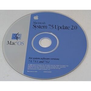 Mac OS 7.5 Update 2.0 • Macintosh Operating System Installer CD-ROM Disc Only-